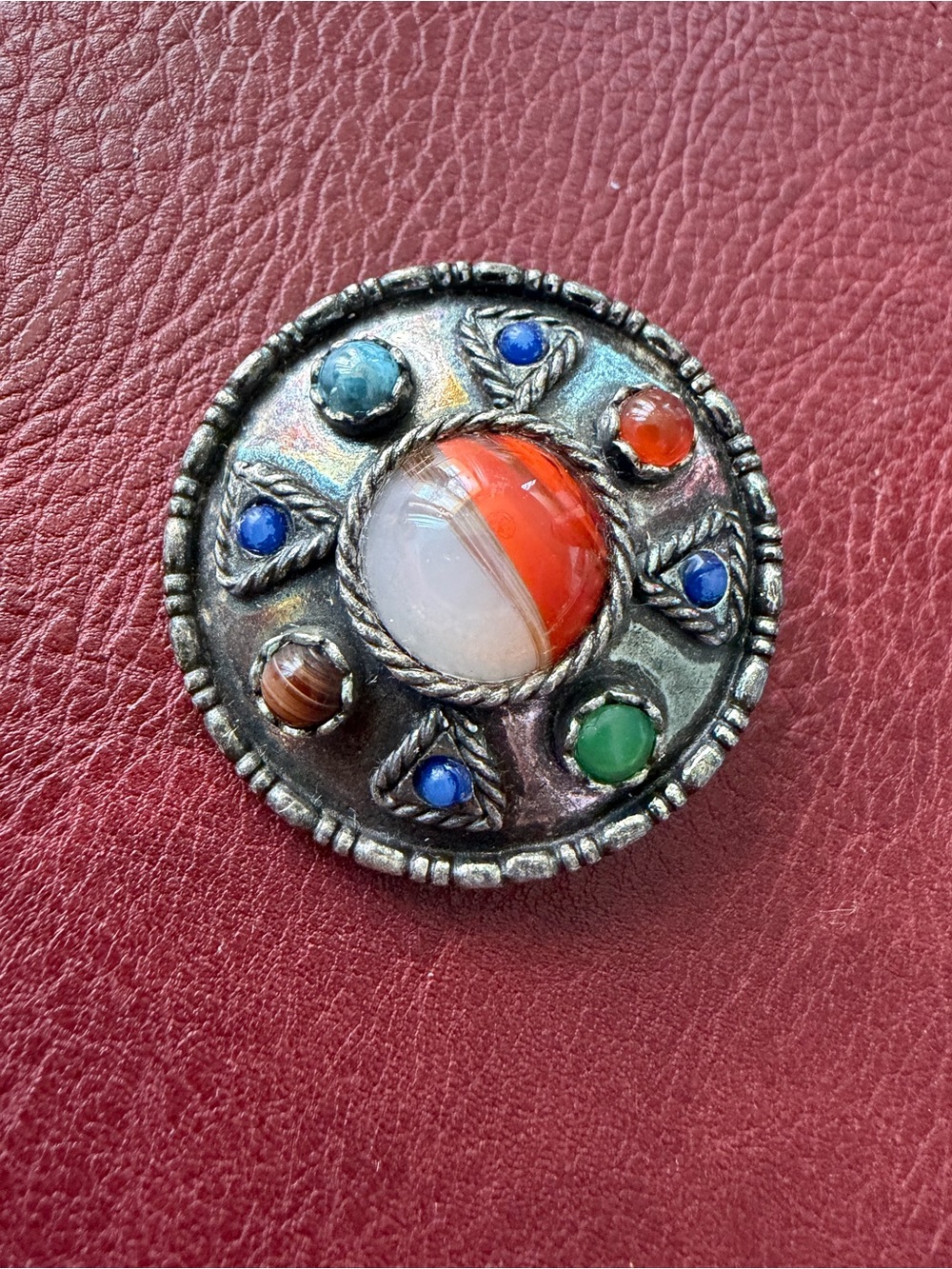 Vintage Miracle Scottish Celtic Shield Brooch